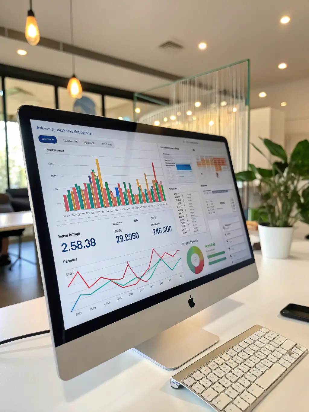 A detailed analytics dashboard displaying various financial metrics and insights, illustrating bvcns.com's comprehensive analytics capabilities.