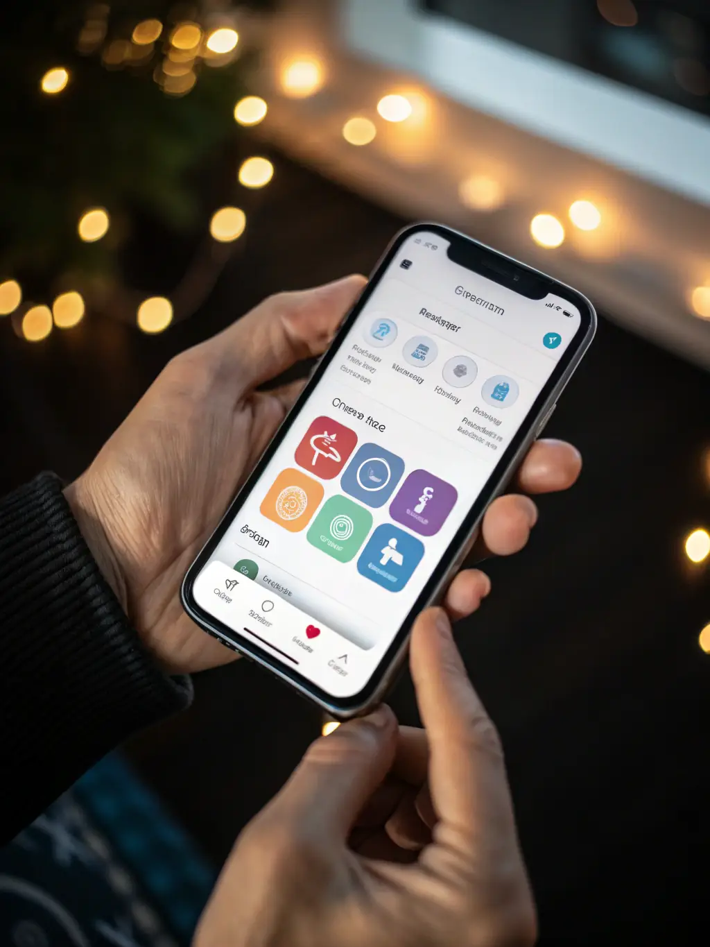 A clean, modern interface of the bvcns.com mobile application on a smartphone, showcasing its intuitive design and user-friendly features.